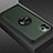 Silikon Hülle Handyhülle und Kunststoff Schutzhülle Tasche mit Magnetisch Fingerring Ständer R07 für Apple iPhone 11 Pro Max Schwarz