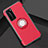 Silikon Hülle Handyhülle und Kunststoff Schutzhülle Tasche mit Magnetisch Fingerring Ständer S01 für Huawei P40 Pro