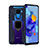 Silikon Hülle Handyhülle und Kunststoff Schutzhülle Tasche mit Magnetisch Fingerring Ständer S03 für Huawei Mate 30 Lite Blau