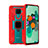 Silikon Hülle Handyhülle und Kunststoff Schutzhülle Tasche mit Magnetisch Fingerring Ständer S03 für Huawei Mate 30 Lite Rot