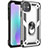 Silikon Hülle Handyhülle und Kunststoff Schutzhülle Tasche mit Magnetisch Fingerring Ständer S04 für Apple iPhone 11