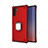 Silikon Hülle Handyhülle und Kunststoff Schutzhülle Tasche mit Magnetisch Fingerring Ständer T01 für Samsung Galaxy Note 10 5G Rot