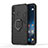Silikon Hülle Handyhülle und Kunststoff Schutzhülle Tasche mit Magnetisch Ständer für Huawei Enjoy 9 Schwarz