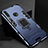 Silikon Hülle Handyhülle und Kunststoff Schutzhülle Tasche mit Magnetisch Ständer für Huawei Honor 20i Blau