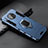 Silikon Hülle Handyhülle und Kunststoff Schutzhülle Tasche mit Magnetisch Ständer für Huawei Mate 30 5G Blau