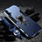 Silikon Hülle Handyhülle und Kunststoff Schutzhülle Tasche mit Magnetisch Ständer für Huawei Nova 5 Pro Blau