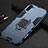 Silikon Hülle Handyhülle und Kunststoff Schutzhülle Tasche mit Magnetisch Ständer für Samsung Galaxy Note 10