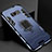 Silikon Hülle Handyhülle und Kunststoff Schutzhülle Tasche mit Magnetisch Ständer für Samsung Galaxy S8 Blau