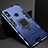 Silikon Hülle Handyhülle und Kunststoff Schutzhülle Tasche mit Magnetisch Ständer für Xiaomi Mi 6X Blau