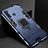 Silikon Hülle Handyhülle und Kunststoff Schutzhülle Tasche mit Magnetisch Ständer für Xiaomi Redmi Note 8 Blau