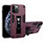 Silikon Hülle Handyhülle und Kunststoff Schutzhülle Tasche mit Magnetisch Ständer H01 für Apple iPhone 12 Pro Max