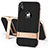 Silikon Hülle Handyhülle und Kunststoff Schutzhülle Tasche mit Ständer A01 für Apple iPhone X