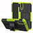 Silikon Hülle Handyhülle und Kunststoff Schutzhülle Tasche mit Ständer A01 für Huawei P20 Grün