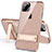 Silikon Hülle Handyhülle und Kunststoff Schutzhülle Tasche mit Ständer A02 für Apple iPhone 11 Pro Max Gold