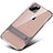 Silikon Hülle Handyhülle und Kunststoff Schutzhülle Tasche mit Ständer A02 für Apple iPhone 11 Pro Max Grau