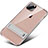 Silikon Hülle Handyhülle und Kunststoff Schutzhülle Tasche mit Ständer A02 für Apple iPhone 11 Pro Max Silber
