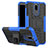 Silikon Hülle Handyhülle und Kunststoff Schutzhülle Tasche mit Ständer A02 für Huawei G10
