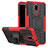Silikon Hülle Handyhülle und Kunststoff Schutzhülle Tasche mit Ständer A02 für Huawei G10