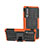 Silikon Hülle Handyhülle und Kunststoff Schutzhülle Tasche mit Ständer A03 für Huawei P30 Orange