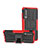Silikon Hülle Handyhülle und Kunststoff Schutzhülle Tasche mit Ständer A03 für Huawei P30 Rot