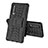 Silikon Hülle Handyhülle und Kunststoff Schutzhülle Tasche mit Ständer A03 für Huawei P30 Schwarz
