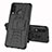Silikon Hülle Handyhülle und Kunststoff Schutzhülle Tasche mit Ständer A04 für Huawei P30 Lite
