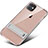 Silikon Hülle Handyhülle und Kunststoff Schutzhülle Tasche mit Ständer A06 für Apple iPhone 11 Silber