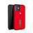 Silikon Hülle Handyhülle und Kunststoff Schutzhülle Tasche mit Ständer A07 für Apple iPhone 11 Rot