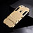 Silikon Hülle Handyhülle und Kunststoff Schutzhülle Tasche mit Ständer für Apple iPhone 6S Gold
