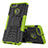 Silikon Hülle Handyhülle und Kunststoff Schutzhülle Tasche mit Ständer für Huawei Enjoy 8 Plus Grün