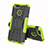 Silikon Hülle Handyhülle und Kunststoff Schutzhülle Tasche mit Ständer für Huawei Enjoy 8e Grün