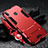 Silikon Hülle Handyhülle und Kunststoff Schutzhülle Tasche mit Ständer für Huawei Enjoy 9 Plus Rot