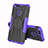 Silikon Hülle Handyhülle und Kunststoff Schutzhülle Tasche mit Ständer für Huawei Honor 7A Violett