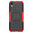 Silikon Hülle Handyhülle und Kunststoff Schutzhülle Tasche mit Ständer für Huawei Honor Play 8 Rot