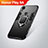 Silikon Hülle Handyhülle und Kunststoff Schutzhülle Tasche mit Ständer für Huawei Honor Play 8A Schwarz