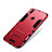 Silikon Hülle Handyhülle und Kunststoff Schutzhülle Tasche mit Ständer für Huawei Nova 3i Rot