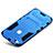 Silikon Hülle Handyhülle und Kunststoff Schutzhülle Tasche mit Ständer für Huawei P10 Lite Blau