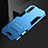 Silikon Hülle Handyhülle und Kunststoff Schutzhülle Tasche mit Ständer für Huawei P20 Hellblau