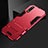 Silikon Hülle Handyhülle und Kunststoff Schutzhülle Tasche mit Ständer für Huawei P20 Rot