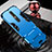 Silikon Hülle Handyhülle und Kunststoff Schutzhülle Tasche mit Ständer für Nokia X5 Hellblau