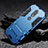 Silikon Hülle Handyhülle und Kunststoff Schutzhülle Tasche mit Ständer für Nokia X6 Hellblau