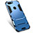 Silikon Hülle Handyhülle und Kunststoff Schutzhülle Tasche mit Ständer für OnePlus 5T A5010 Blau