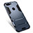 Silikon Hülle Handyhülle und Kunststoff Schutzhülle Tasche mit Ständer für OnePlus 5T A5010 Grau