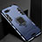 Silikon Hülle Handyhülle und Kunststoff Schutzhülle Tasche mit Ständer für Oppo R17 Neo Blau