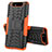 Silikon Hülle Handyhülle und Kunststoff Schutzhülle Tasche mit Ständer für Samsung Galaxy A80 Orange