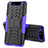 Silikon Hülle Handyhülle und Kunststoff Schutzhülle Tasche mit Ständer für Samsung Galaxy A80 Violett