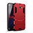 Silikon Hülle Handyhülle und Kunststoff Schutzhülle Tasche mit Ständer für Samsung Galaxy A9 (2016) A9000 Rot