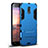 Silikon Hülle Handyhülle und Kunststoff Schutzhülle Tasche mit Ständer für Samsung Galaxy C8 C710F Hellblau