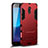 Silikon Hülle Handyhülle und Kunststoff Schutzhülle Tasche mit Ständer für Samsung Galaxy C8 C710F Rot