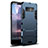 Silikon Hülle Handyhülle und Kunststoff Schutzhülle Tasche mit Ständer für Samsung Galaxy Note 8 Blau